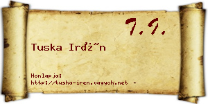 Tuska Irén névjegykártya